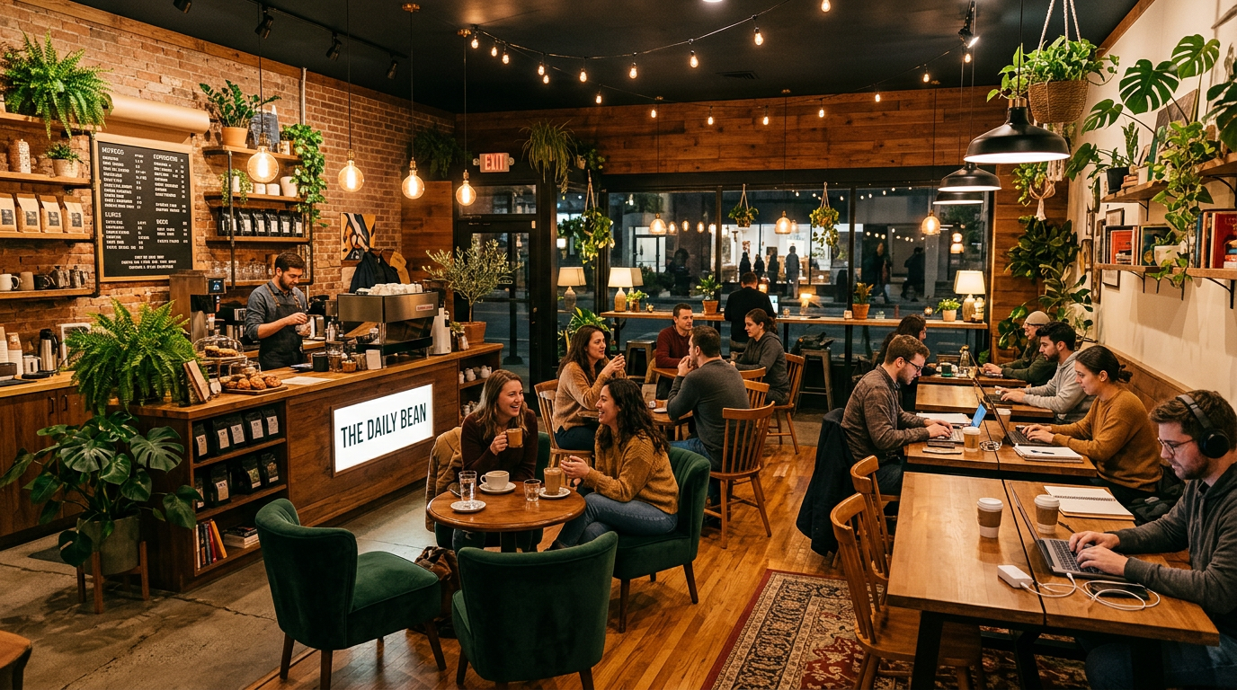 Cafe atmosphere background